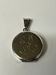 Sterling silver medallion with monogramHeight with loop 3 cm