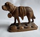 St. Bernard dog hand carved linden wood