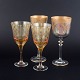 L'Art presents: Set of four Bohemian red wine glasses in crystal.