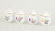 L'Art presents: Royal Copenhagen, Saxon Flower set of four lidded cream cups.