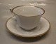 Klosterkælderen presents: Palace 8608-1535 Cup & saucer 1207 (072-073) Gold/Grey lines - palads