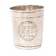 Aabenraa Antikvitetshandel presents: Silver cup by Villads Frandsen, Copenhagen, 1687-1715. H: 6,4cm
