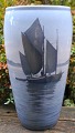 Pegasus – Kunst - Antik - Design presents: Royal Copenhagen large vase with ships, no. 2105/66, Denmark.