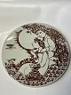 Brown round plate from Bjørn Wiinblad, ...