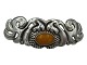Art Nouveau Large silver hair clip with amber from ...
