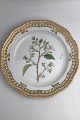 Danam Antik presents: Royal Copenhagen Flora Danica Plate with pierced border No. 20/3526.