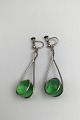 Bent Knudsen Sterling Silver Earrings (Screws) Green ...
