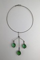 Bent Knudsen Sterling Silver Neck Ring with Pendant ...
