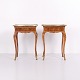 Osted Antik & Design presents: Pair of Neo-Rococo Side Tables in Rosewood with Inlay, Bronze Ornaments and ...