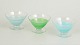 L'Art presents: Kosta Boda, set of three cocktail glasses/dessert bowls.