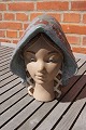 Antikkram presents: Lladro ceramics & stoneware, Spain. Beautiful woman face with bonnet
