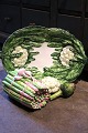 K&Co. presents: Old Italian faience dish with lettuce leaves and cauliflower decorations...