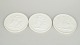 L'Art presents: Royal Copenhagen, set of three biscuit wall plaques after Thorvaldsen.