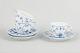 L'Art presents: Royal Copenhagen Blue Fluted Plain coffee cups with saucers, set of three.