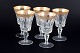 L'Art presents: Artemisia, set of five port wine glasses.