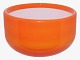 Holmegaard PaletLarge orange red bowl 23.9 cm.