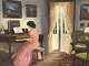 Woman at pianooil painting on canvas700kr