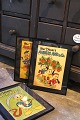 Decorative, old Walt Disney Donald Duck magazine from 1959 framed in a black frame. 30x24cm...