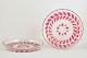 Bohemian crystal glass, pair of large dishes.