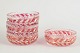 Bohemian crystal glass, set of four dessert bowls.