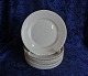 White Half Lace  Danish porcelain, set of 9 cake plates 16cm