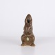 Osted Antik & Design presents: Knud Basse Hare Figure in Brown Glazed Ceramic, Danish Design, 1960s