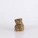 Osted Antik & Design presents: Knud Basse Cat Figure in Brown Glazed Ceramic, Danish Design, 1960s