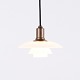 Osted Antik & Design presents: Poul Henningsen Pendant Lamp Model PH 2/1 in Burnished Brass and Opal Glass for ...