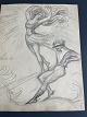 Tegning af Erick Struckmann - Cirkusartister 1905