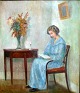 Friis Nybo, Poul (1869 - 1929) Denmark: A reading woman.