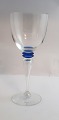 Lundin Antique presents: Attica, Royal Copenhagen with blue deco. Design Anja Kjär. White wine glass. Height ...