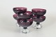 L'Art presents: Bo Borgström for Åseda glassworks, set of six dessert bowls.