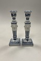 Danam Antik presents: Royal Copenhagen Blue Fluted Plain A pair of Candle Holders No 15