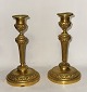 Reutemann Antik presents: France 19rh century: Pair of gilded bronze candlesticks.