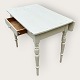 Moster Olga - Antik og Design presents: White table with drawer and flap*DKK 1100