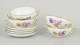 L'Art presents: Royal Copenhagen Saxon flower, set of four bouillon cups with saucers.