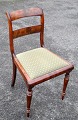 5 salon chairs in polished beech, 19th century. Denmark.