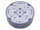Antik K presents: Blue Fluted Half LaceExtra flat lunch plate 22.0 cm. #578
