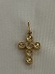 Antik Huset presents: 14 carat gold pendant, Cross with a diamond.Stamped: Z 585.