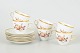 L'Art presents: Royal Copenhagen brown rose, set of six coffee cups with matching saucers.`