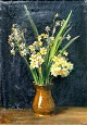Pegasus – Kunst - Antik - Design presents: Fischer, August (1854 - 1921) Denmark: Daffodils, 1887.