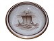 Antik K presents: Royal CopenhagenCraquele dish with vikingboat