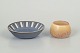 L'Art presents: Carl-Harry Stålhane and Gunnar Nylund for Rörstrand, set of two miniature stoneware pieces.
