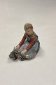 Danam Antik presents: Royal Copenhagen Overglaze figurine of Flower Girl Jylland No. 12421