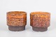 Hegnetslund, set of two stoneware plant pots.