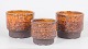 Hegnetslund, set of three stoneware plant pots.