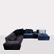 Osted Antik & Design presents: Complete Eilersen Modular Sofa in Blue Fabric with Cushions