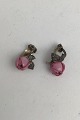 RCP Sterling Silver / Porcelain Earrings (Pink) (Clips)