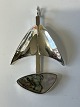 Sterling Silver Abalone PendantLength 6 cm.