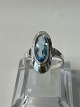 Antik Huset presents: Silver Ladies Ring with Light Blue StoneSize 53